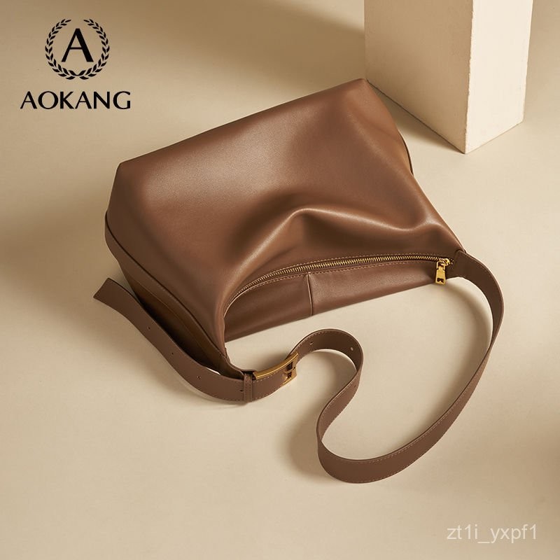 Túi xách nữ Aokang2023Túi Đeo Vai Da Bò Công Suất Lớn Giá Trị Cao Mới