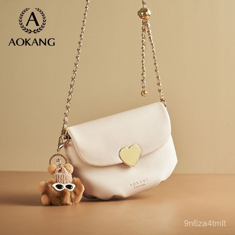 Túi xách nữ Aokang2024Túi đeo chéo nữ mới, túi vuông nhỏ cao cấp, túi đeo vai đơn đa năng