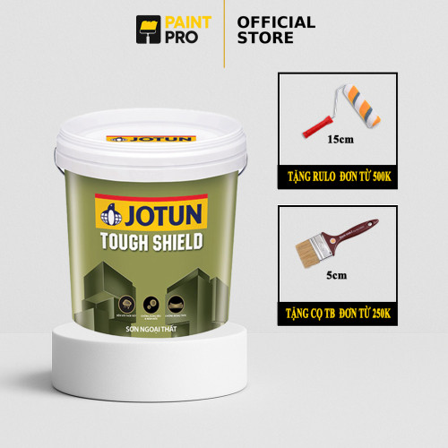  Sơn Jotun Tough Shield ngoại thất  17lít . Chống rong rêu & nấm mốc dễ thi công. 