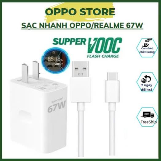 Sạc 67W Oppo,Sạc Nhanh 67W Oppo, Sạc Nhanh Super Vooc 67W Oppo/Realme, Bộ Sạc Nhanh Oppo/Realme 67W 