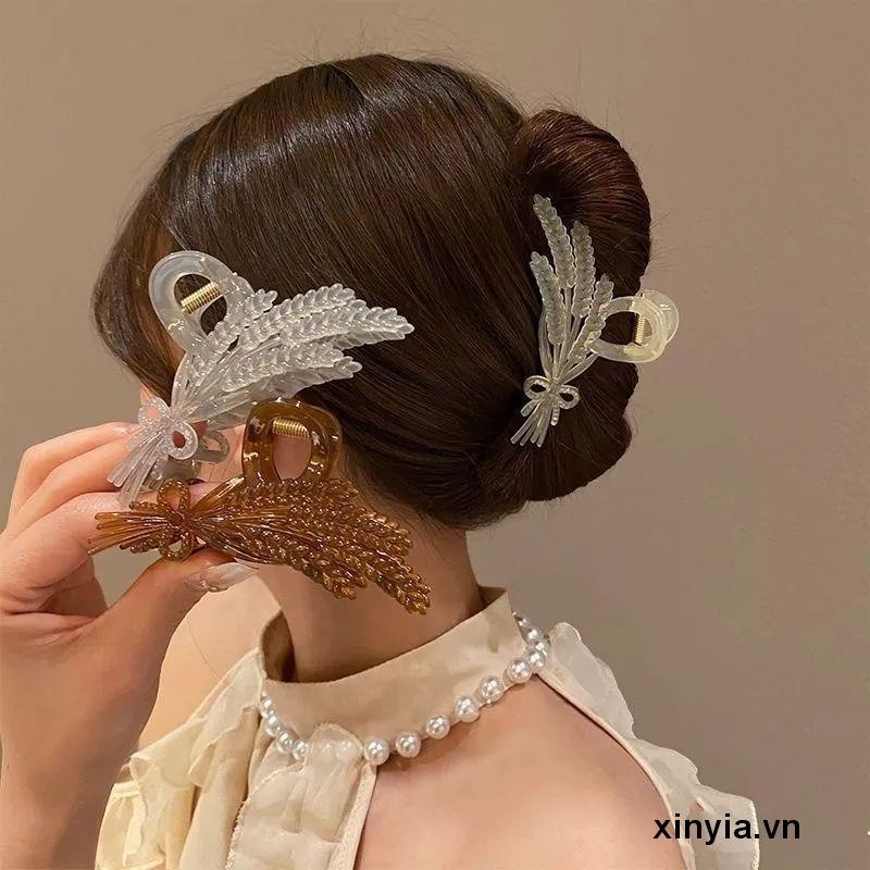 🌺xinyia🌺Kẹp Tóc Nhựa Acrylic Hình Lúa Mì Cho Nữ