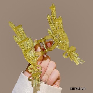 🌺xinyia🌺Kẹp Tóc Nhựa Acrylic Hình Lúa Mì Cho Nữ