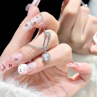 ✨xinyia✨Vòng cổ hình học trái tim Hàn Quốc dành cho nữ Vòng cổ đính đá pha lê