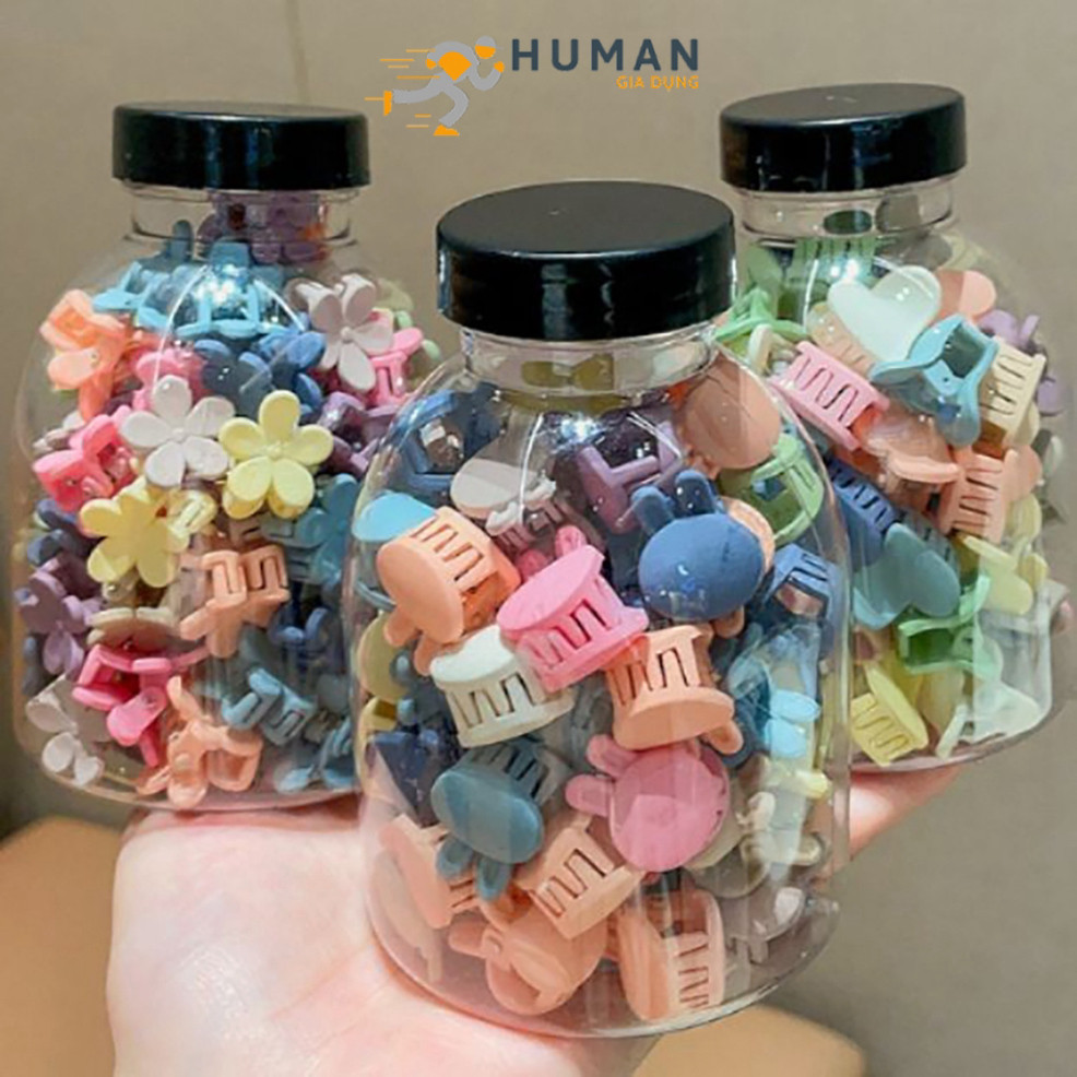 Kẹp tóc cho bé, kẹp tóc mini nhiều màu cute Hàn Quốc lọ 50 cái.