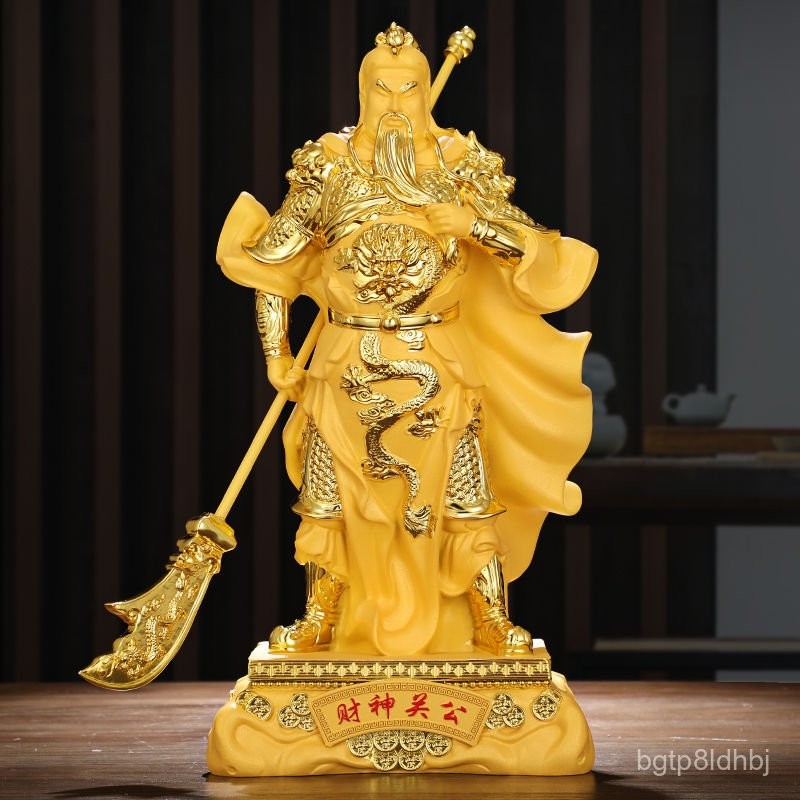 【Tay nghề tinh xảo】Tượng Guan Gong thu hút tài lộc cho phòng khách, tượng Phật Guan Yu, tượng Guan E