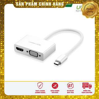 Cáp chuyển đổi usb type c to hdmi/vga hỗ trợ full hd 3d 4kx2k chính hãng ugreen 30843 cao cấp