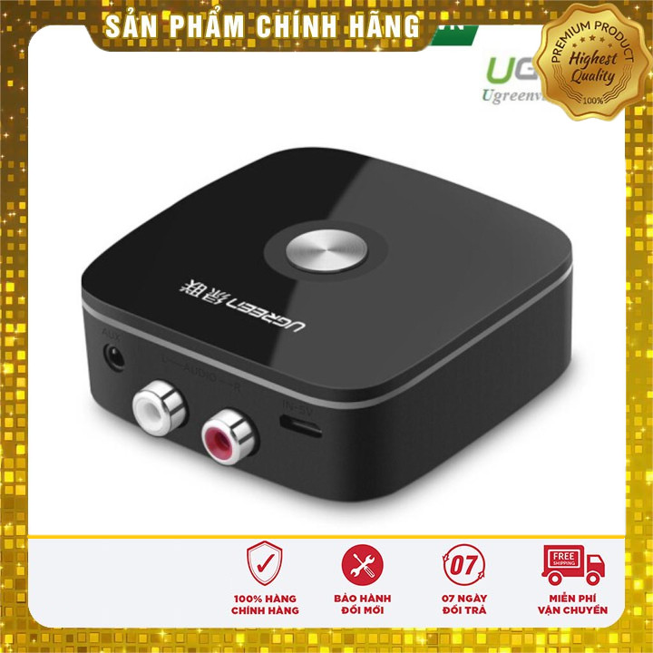 Thiết bị nhận Bluetooth 5.0 Music Receiver cho loa, amply chính hãng Ugreen 30445 Cao cấp