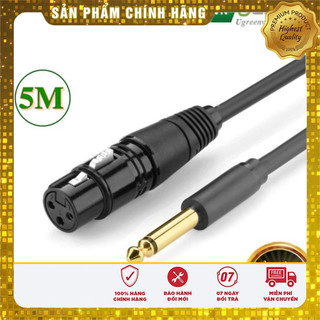 Cáp chuyển đổi từ 6.5mm sang AV Cannon âm dài 5m cho microphone, stereo, mixer, Ugreen 20721