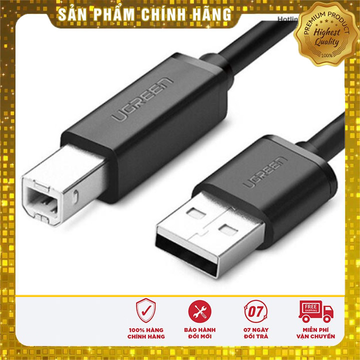 Cáp máy in USB 2.0 dài 1,5m Ugreen 10845 cao cấp