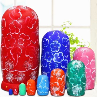Búp bê Nga Matryoshka gỗ trầm bộ 10 con
