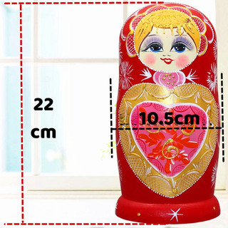 Búp bê Nga Matryoshka gỗ trầm bộ 10 con