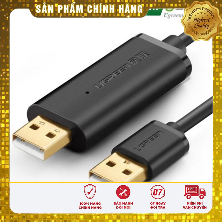 Cáp USB 2.0 Data Link dài 3m chính hãng Ugreen 20226 cao cấp