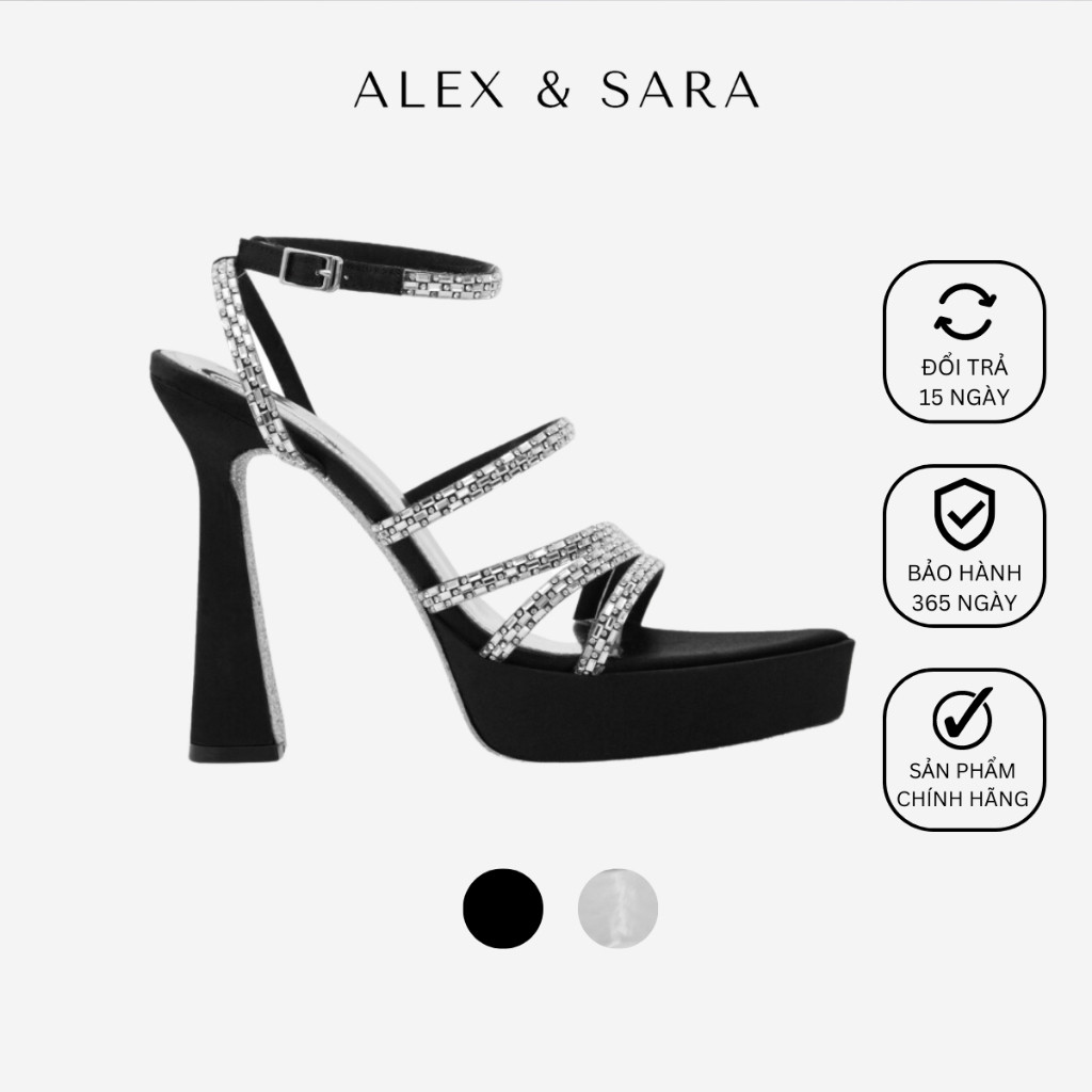 AL83 - Giày cao gót Alex & Sara serena heels thiết kế mũi nhọn, gót trụ thời trang sang trọng đính đ