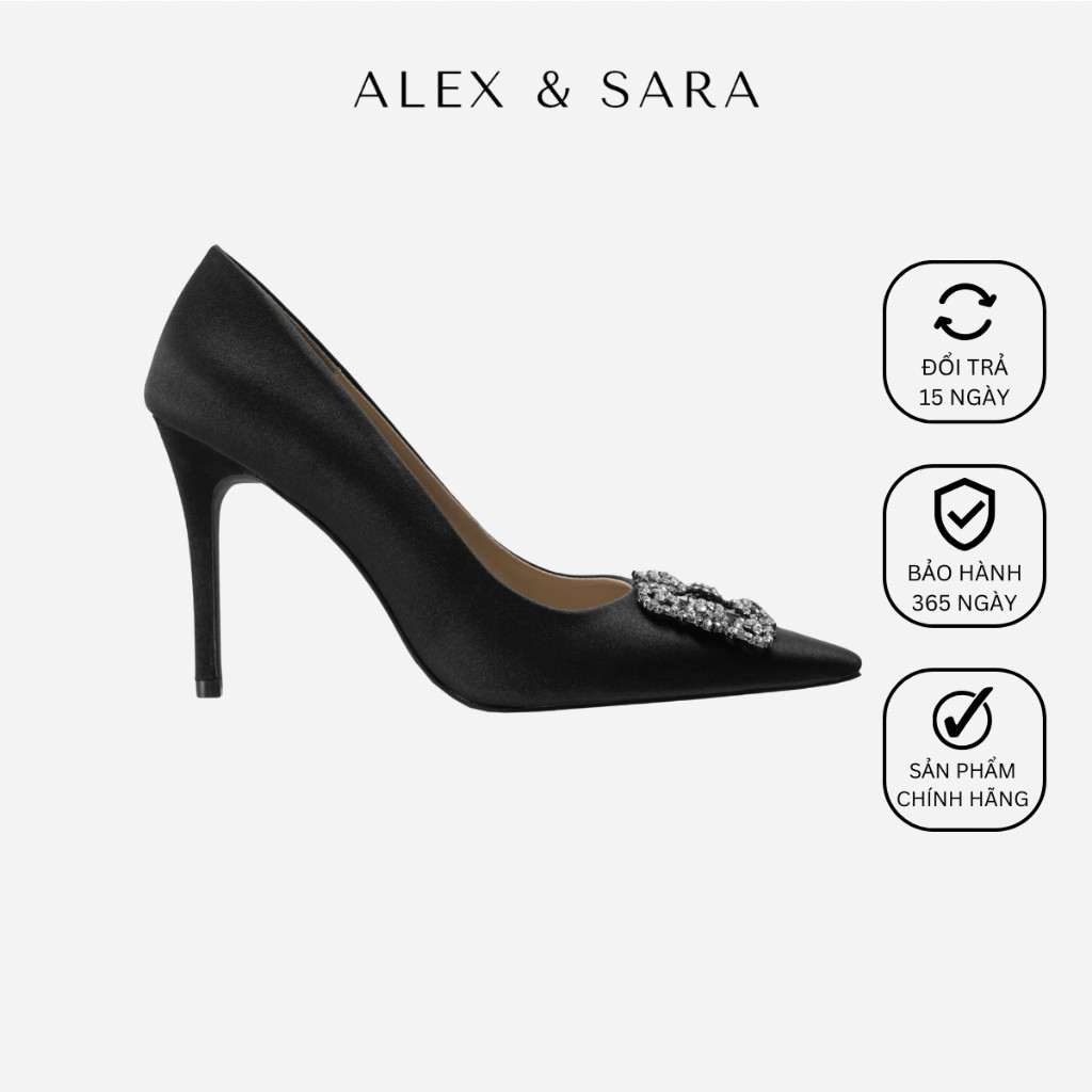 AL201 - Giày cao gót nữ Alex & Sara mũi nhọn khóa nhập khẩu cao cấp rosabella heels thiết kế sang tr