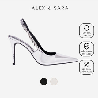 AL210 - Giày cao gót nữ Alex & Sara mila slingback quai hậu đính đá sang trọng, đẳng cấp dự tiệc