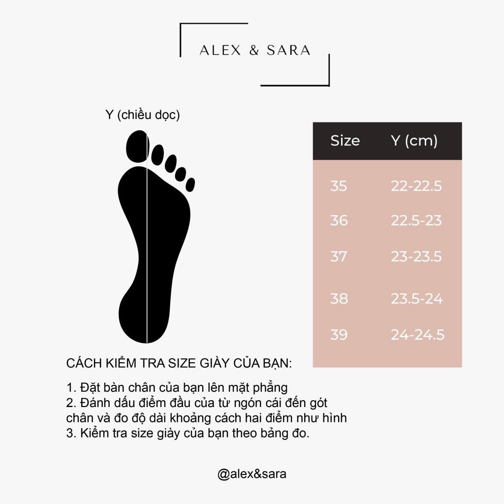 AL210 - Giày cao gót nữ Alex & Sara mila slingback quai hậu đính đá sang trọng, đẳng cấp dự tiệc | BigBuy360 - bigbuy360.vn