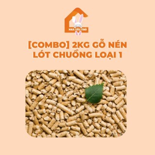 2kg viên gỗ nén vàng lót chuồng thú cưng