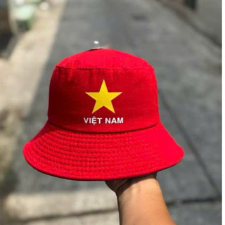  Mũ Lưỡi Trai thêu cờ đỏ sao vàng Nón tai Bèo in cờ đỏ sao vàng cho bé 1 đến 5 tuổi sẵn sỉ 