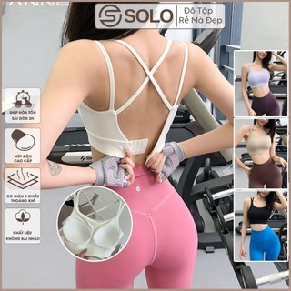 Áo Bra Tập Gym Yoga Thể Thao Mút Đúc Cao Cấp Chất Vải Lulu Poly Mềm Mát Co Giãn 602 830 Thoải Mái