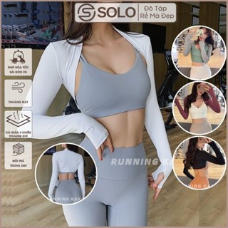 Áo khoác Lửng Gym Yoga Pialtes Thể Thao Thun Poly Mềm Mịn Thoáng 099