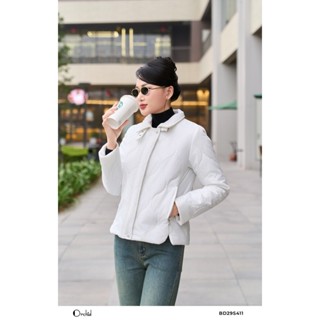 Áo phao nữ siêu nhẹ dáng ngắn trần trám trắng Orchid - BD29S411