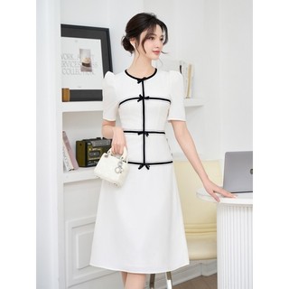 Đầm công sở chất thô thiết kế dáng xòe nữ tính Orchid - BH10X089