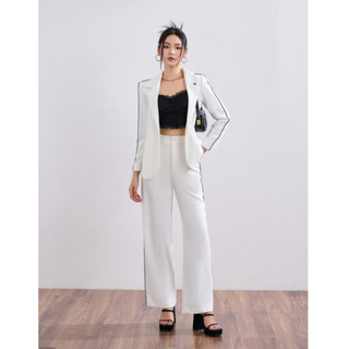 Set vest công sở nữ 1 cúc chất chéo hàn có độn vai thiết kế Orchid - AT14S089