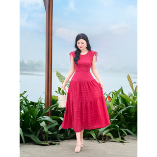  Đầm maxi sát nách dây rút tơ 2 lớp sang chảnh Orchid - OHB9X514 
