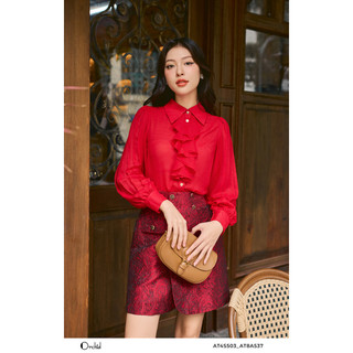Áo sơ mi công sở chất chiffon thiết kế cổ bèo sang trọng Orchid - AT4S503
