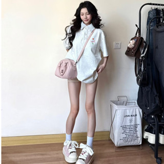 áo thun polo nữ xám ghi girl phố áo cộc nữ dáng vừa  form rộng  áo phông salute