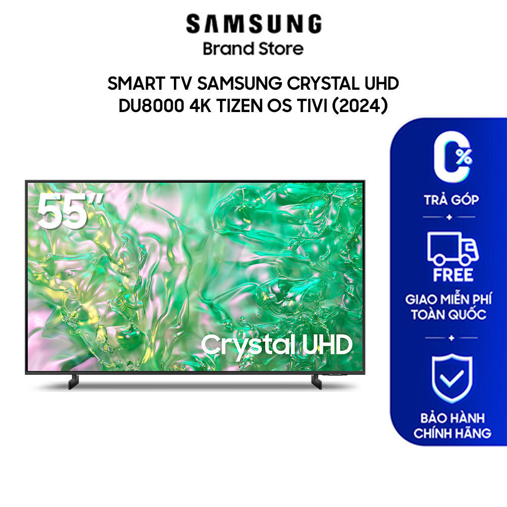 [MIỄN PHÍ VẬN CHUYỂN] Smart TV Samsung Crystal UHD DU8000 4K Tizen OS Tivi (2024)