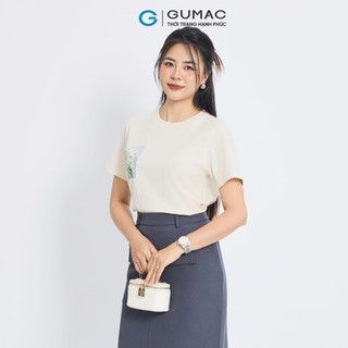 Áo thun in hoa lan thời trang GUMAC ATE08037