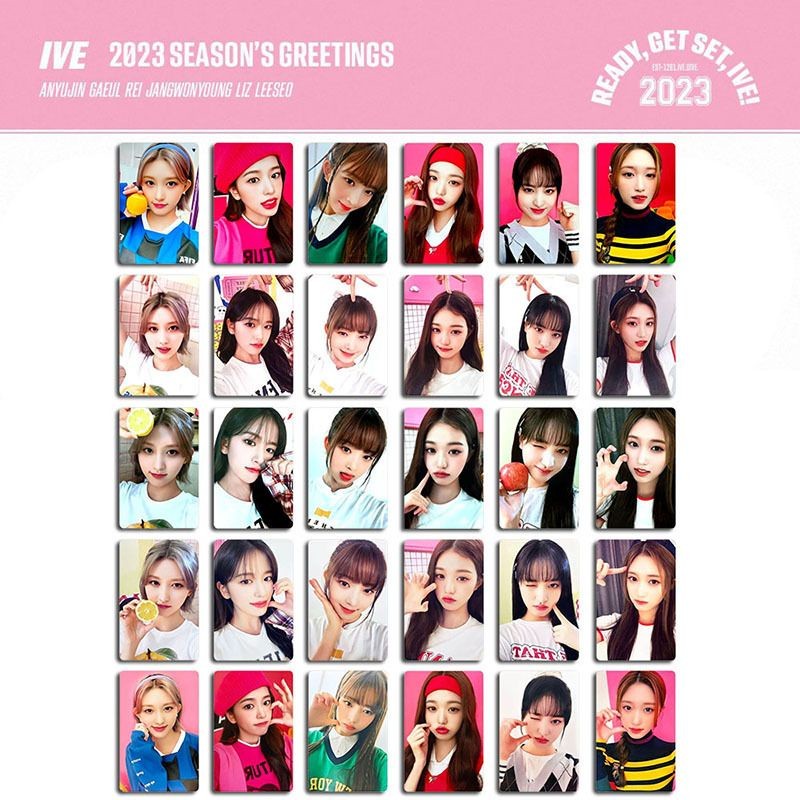 Set card ảnh unoff IVE Wonyoung, Liz, Rei, Leeseo, Gaeul, Wonyoung - 2023 Season's Greetings