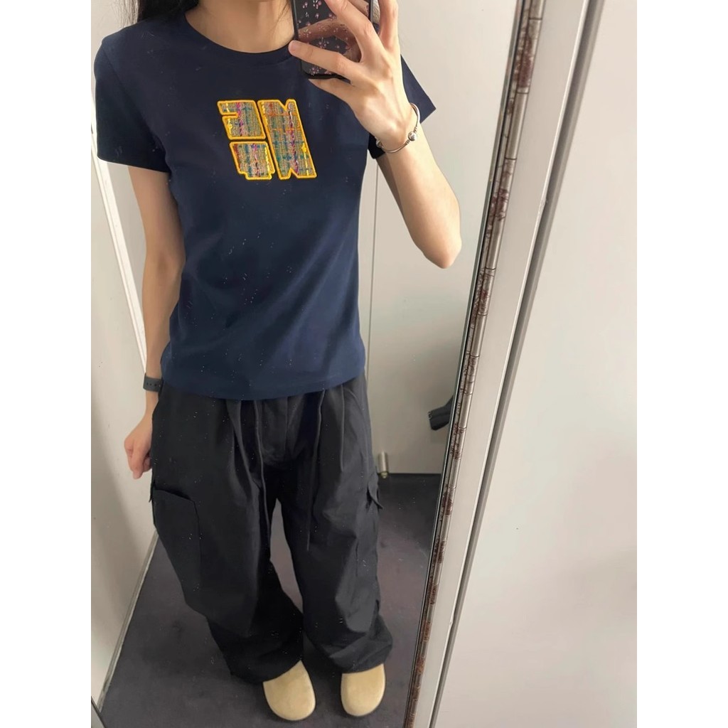 áo  baby tee thun nữ Xanh đậm đẹp croptop ôm body áo kiểu xinh hàn quốc mùa hè ao phông local brand