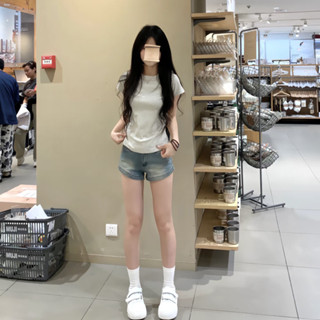 áo thun baby tee xám ghi ôm body  áo phông nữ cotton 100% kiểu ôm  mùa hè  cộc tay ôm eo