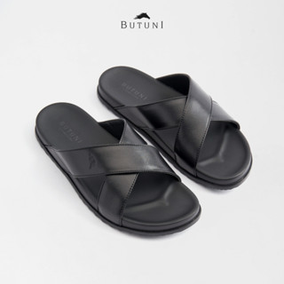 Dép Quai Chéo Da Bò BUTUNI Cross Slippers Bảo Hành 12 Tháng