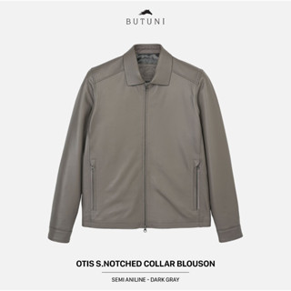 Áo Khoác Da Nam Da Cừu BUTUNI Otis S.Notched Collar Blouson Lót Vải Lụa Cao Cấp Bảo Hành 5 Năm