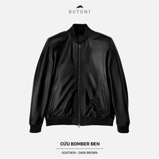 Áo Da Nam Cao Cấp Áo Khoác Da Cừu BUTUNI Cừu Bomber - Áo Da Nam Lót Vải Lụa Chính Hãng Bảo Hành 5 Năm