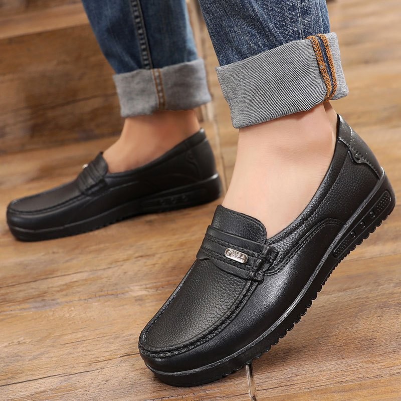 Giày nam nhựa tây phong cách đơn giản cổ điển cổ thấp chống nước siêu bền Jayxinh V341