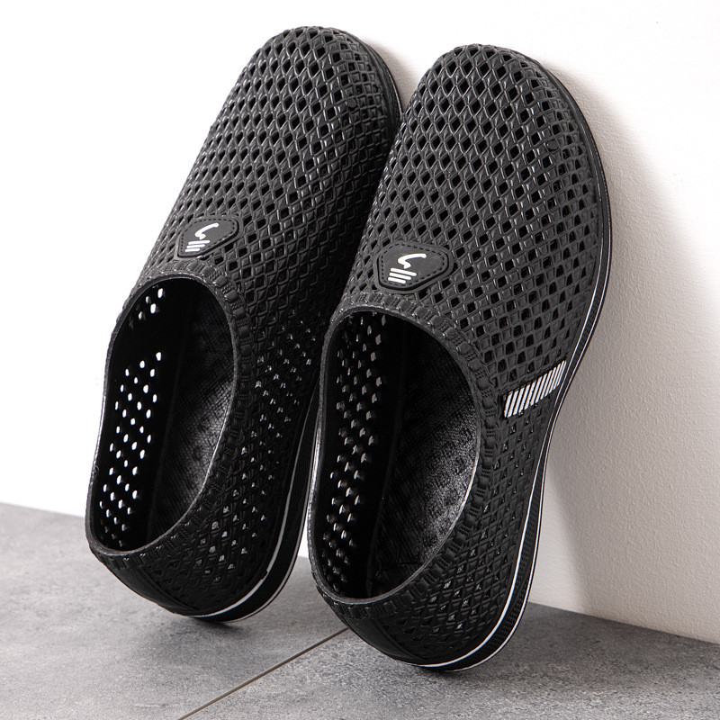 Giày sục nam nhựa quai hậu thể thao siêu nhẹ êm chân lỗ thoáng khí đi biển đi mưa chống nước siêu bền thegioigiay V348