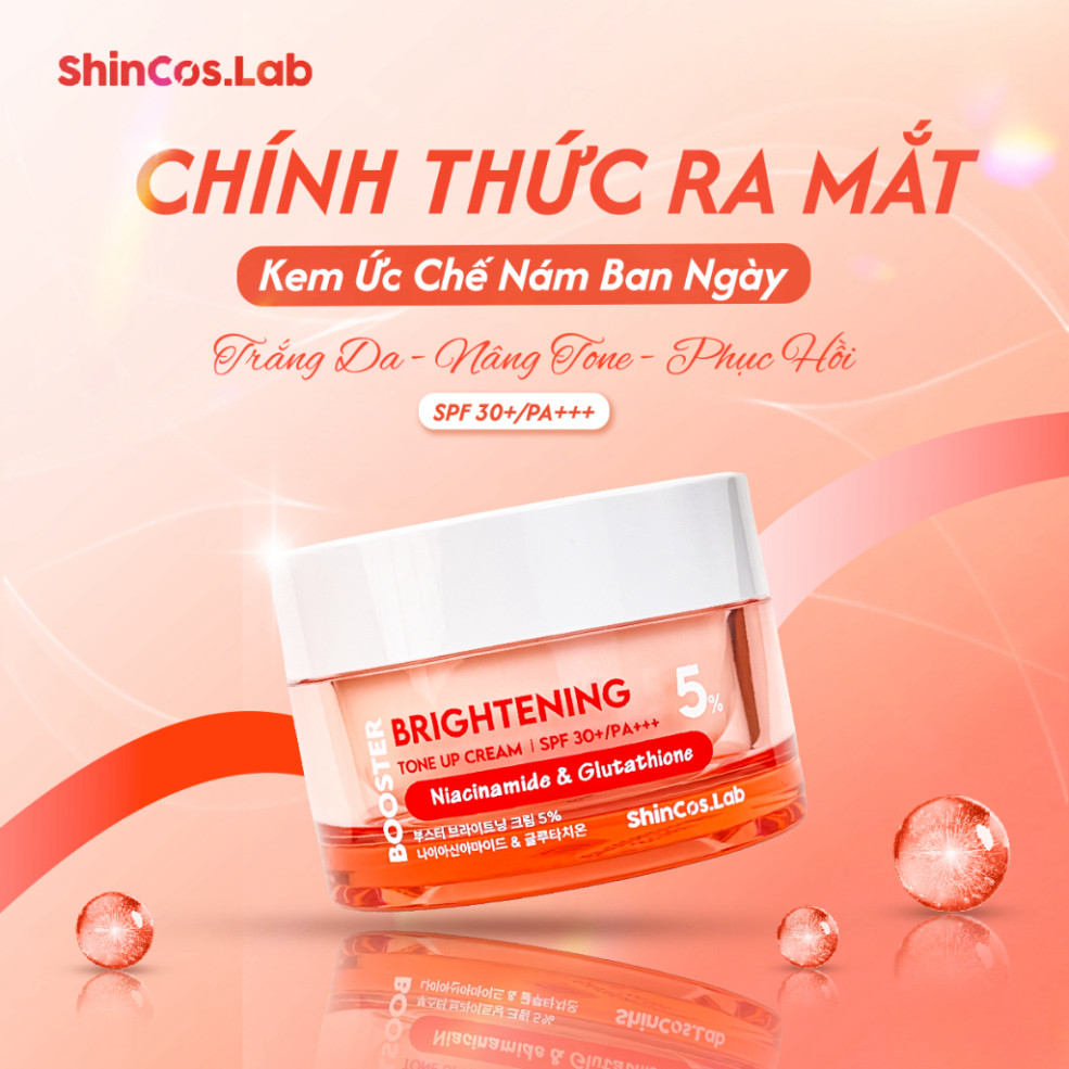 Kem Ức Chế Nám Ban Ngày Trắng Da – SHINCOS.LAB BOOSTER BRIGHTENING TONE UP CREAM SPF 30+PA+++ - 50ML
