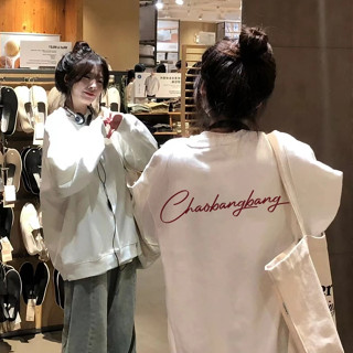  Focus local brand fashion vintage long sleeve cổ tròn áo sweater nỉ nữ dày nữ oversize unisex áo khoác 