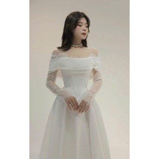  MẪU MỚI MẪU HOT MÙA CƯỚI _ Váy cưới tay dài phối ren nàng dâu dịu dàng duyên dáng xinh như nàng hậu 