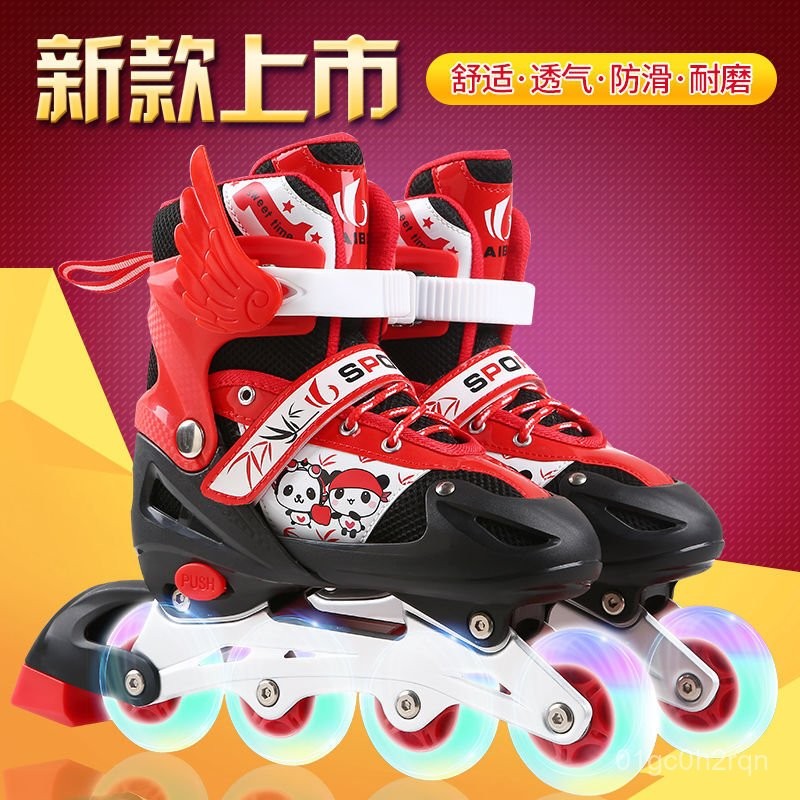 Giày trượt patin điều chỉnh kích thước cho trẻ em, bộ trượt patin đầy đủ, giày trượt patin điều chỉn