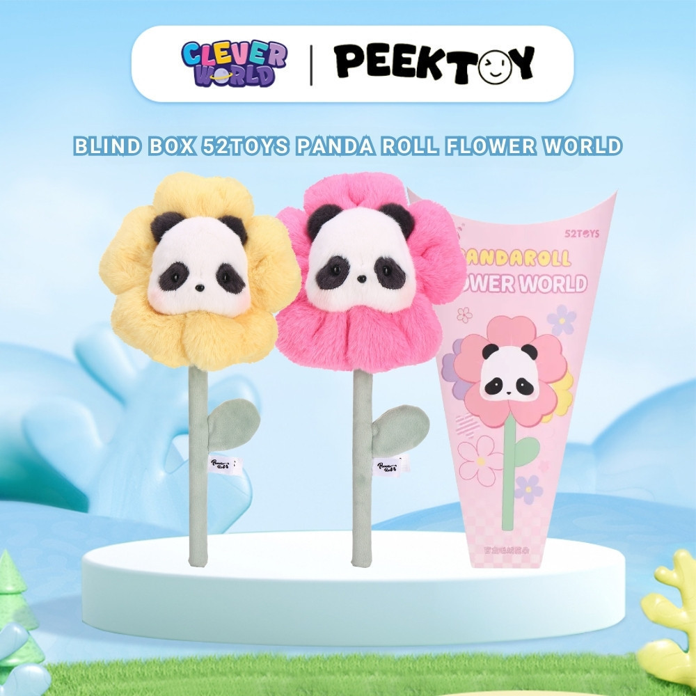 Blind Box Gấu Trúc 52TOYs Panda Roll Flower World, Đồ Chơi Hộp Mù Mô Hình Gấu Trúc Clever Box
