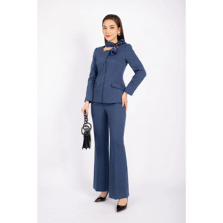  BAV92729 - Áo vest nữ công sở vải thô dáng ôm nhẹ cổ vuông cài khuy phối nắp túi trang trí - PANTIO 