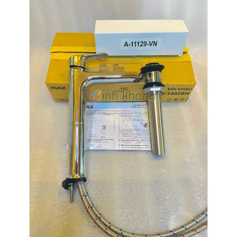 Vòi chậu,lavabo rửa mặt đặt bàn INAX LFV-1402SH 3 tấc chính hãng kèm đầu xả