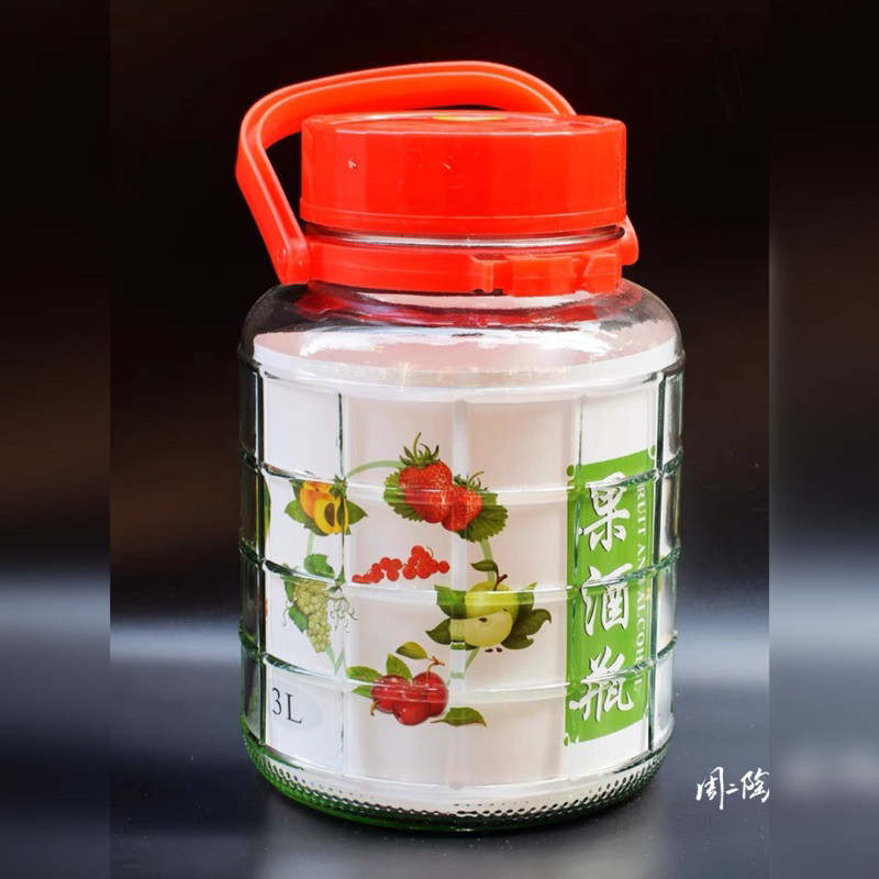 Bình ngâm rượu thuỷ tinh  2L 3L 5L 8L có quai sách( không van)