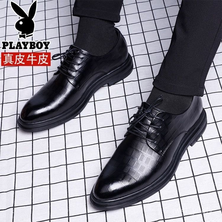 Giày da nam Playboy mùa thu mới, giày công sở chính hãng, giày da nam thoáng khí, giày cưới Anh