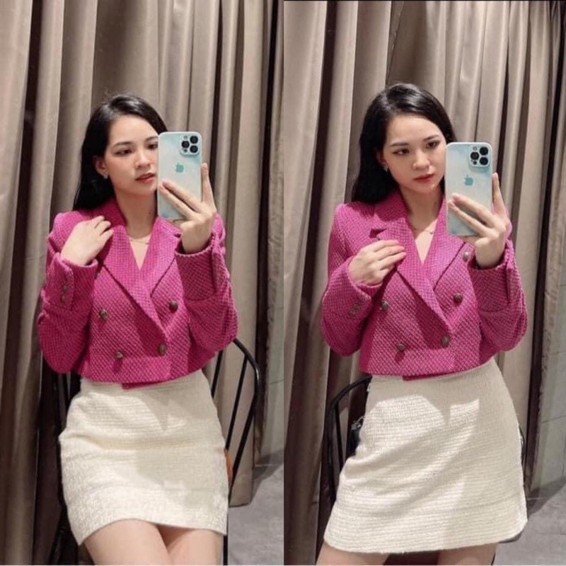 Áo khoác dạ dáng ngắn A027
